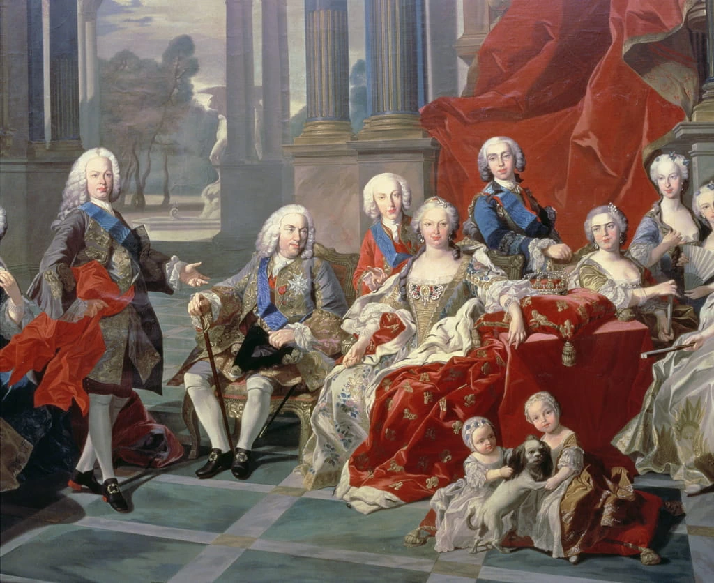 La famiglia di re Filippo V di Spagna, 1743 - Prado, Madrid, dettaglio